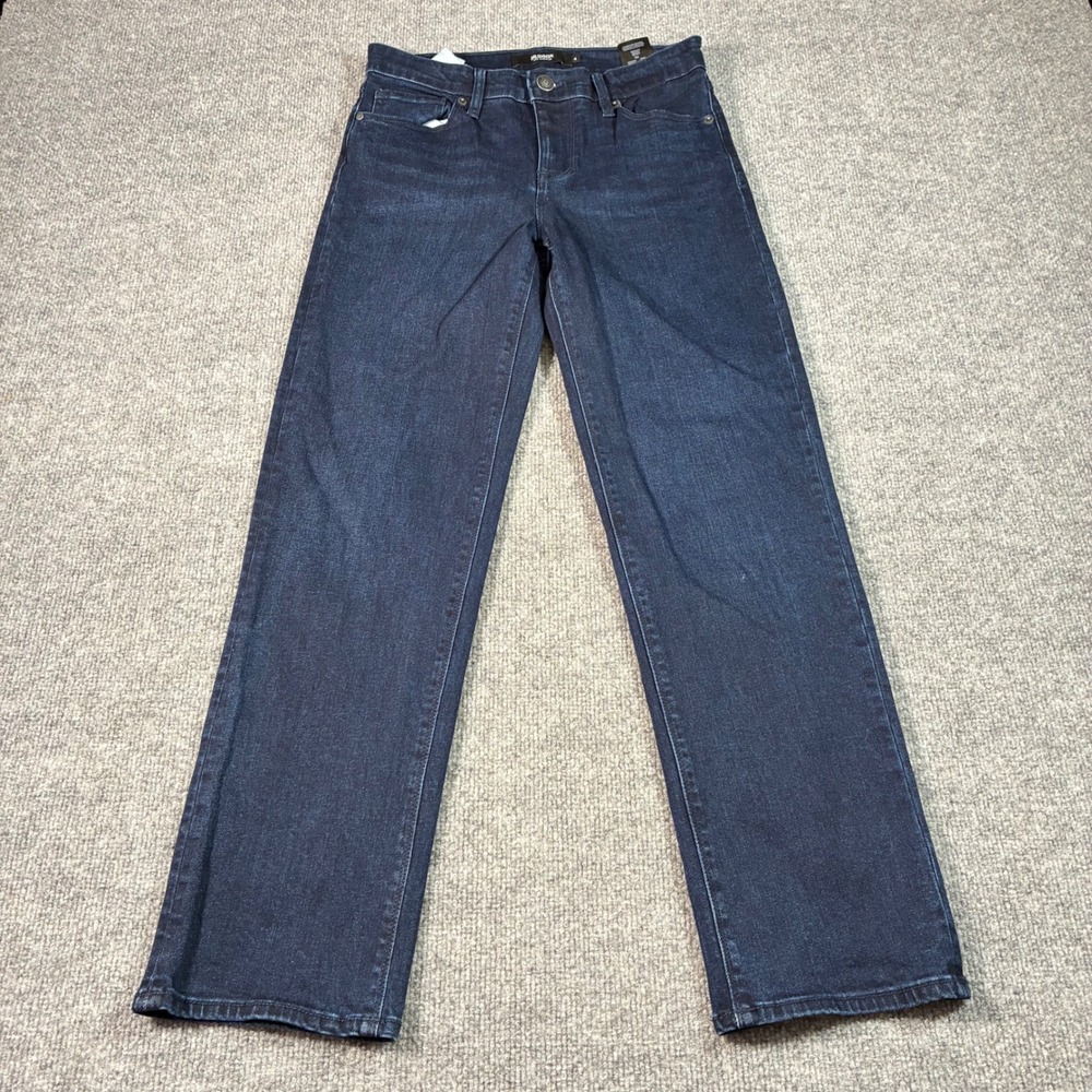 Hudson Straight Leg Jeans Womens 4 Dark Wash Signature Flap Pocket Premium Denim